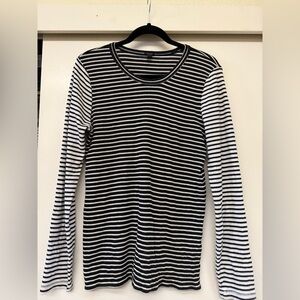 NWOT : J. Crew : Black/White Mixed Striped Long Sleeve Shirt
